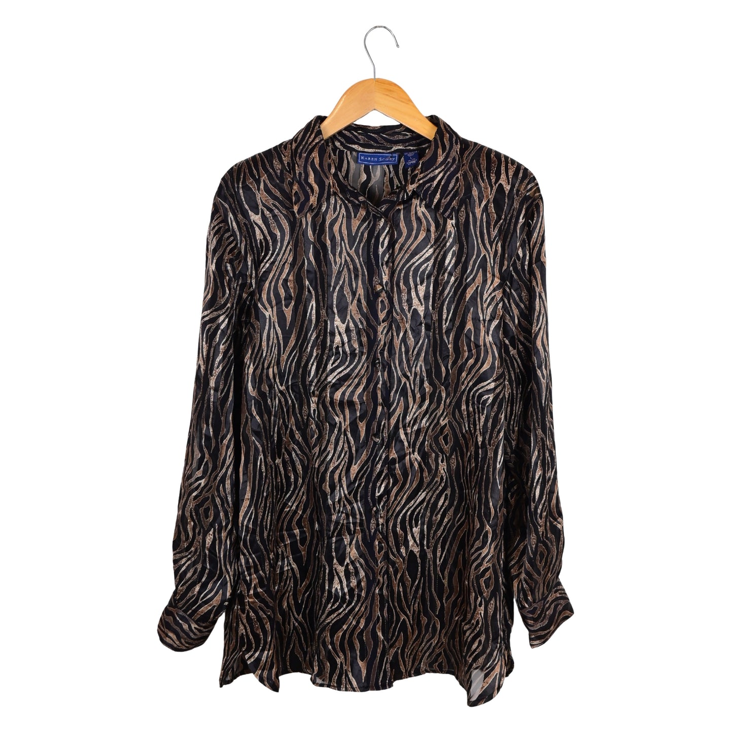 Women's Button Down Printed T-Shirt