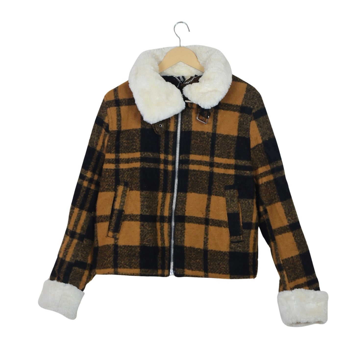 Women's Zipper Fur Jacket