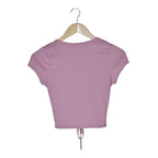 Women's V-Neck Ribbed Crop Top