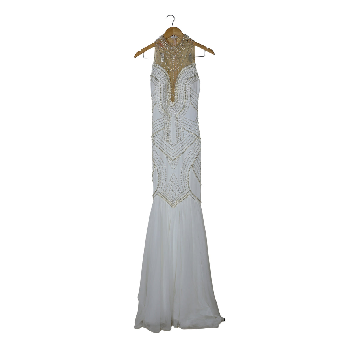 Women's Pearl Embellished Mermaid Dress