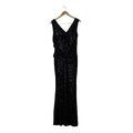 Women's V-Neck Sequins Maxi Dress