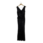 Women's V-Neck Sequins Maxi Dress