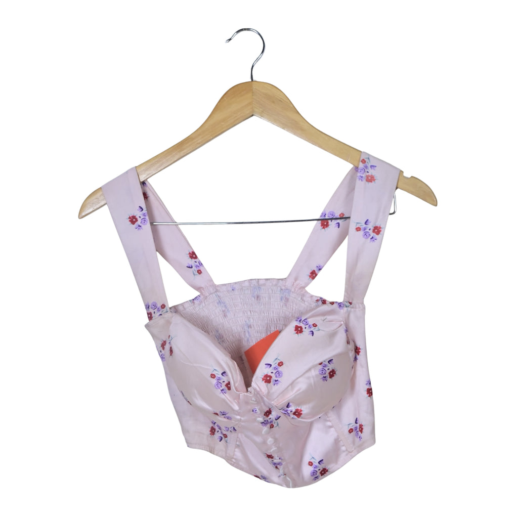 Women's Floral Prin Crop Top