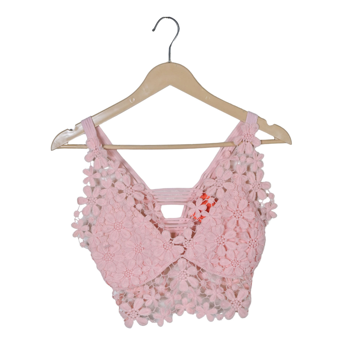 Women's Floral Lace Crop Top