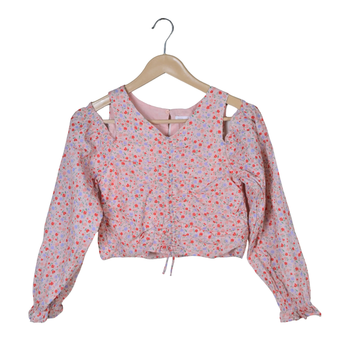 Women's Cut-Shoulder Floral Top