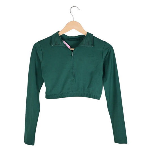 Women's Crop Zipper Top