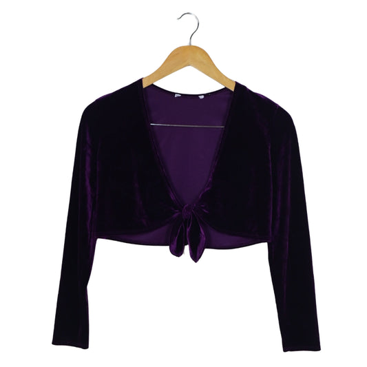 Women's Velvet Crop Shrug