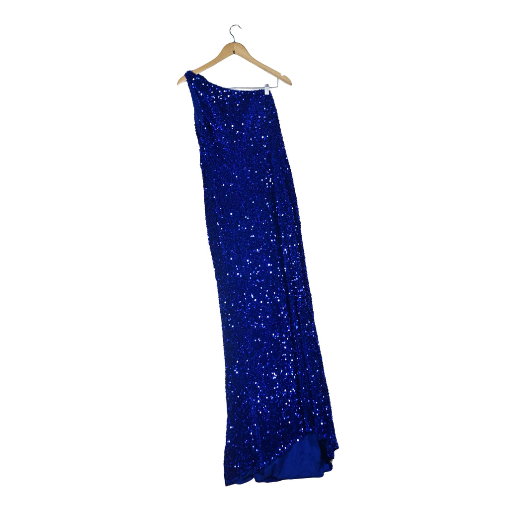 Women's One-Shoulder Sequins Maxi Dress