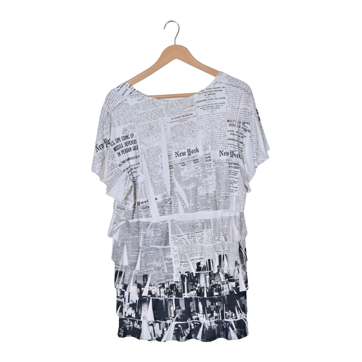 Women's News Paper Print Top